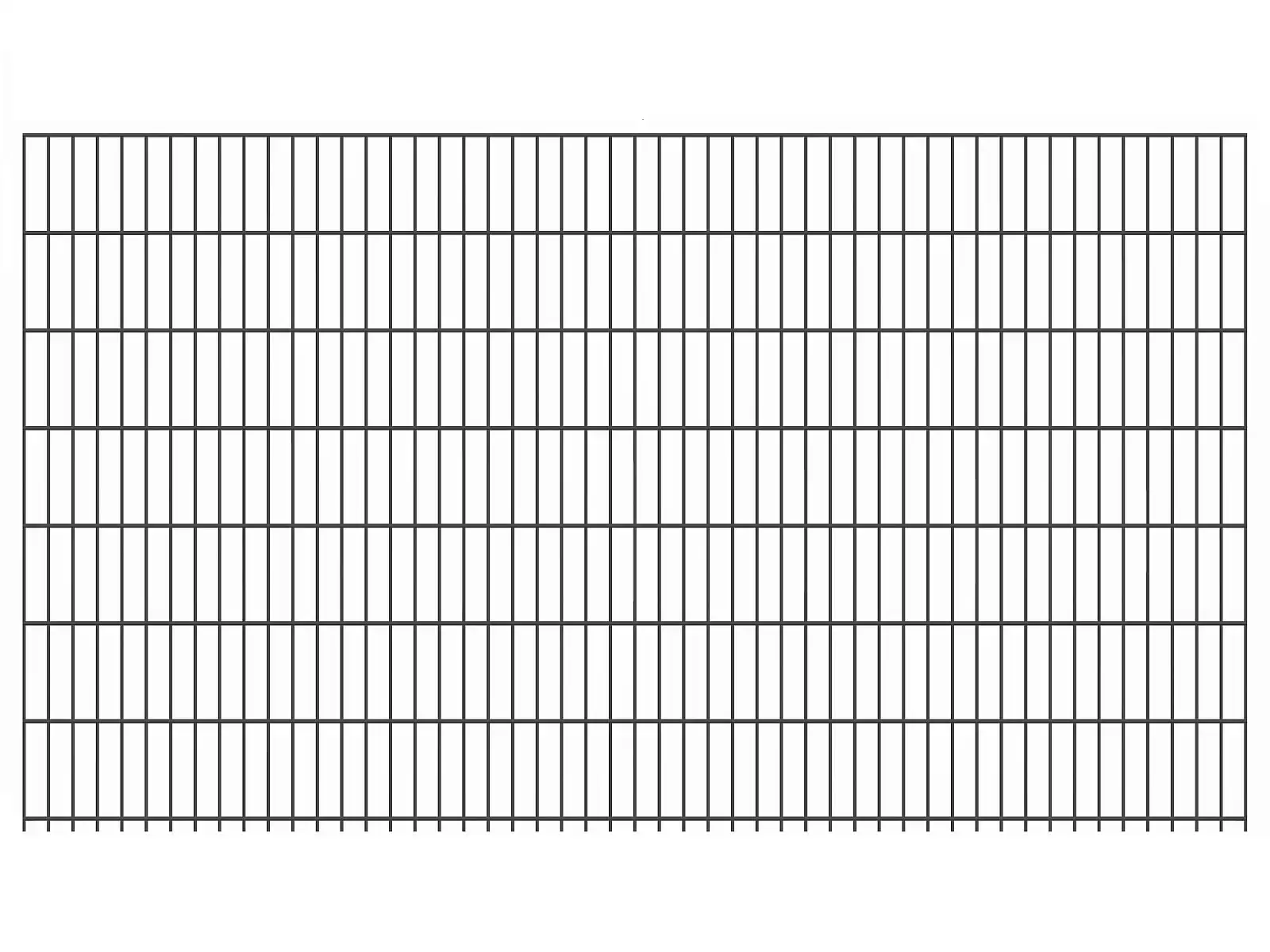 Zaun 2 x 1.4m 8/6/8 in anthrazit Doppelstabmattenzaun