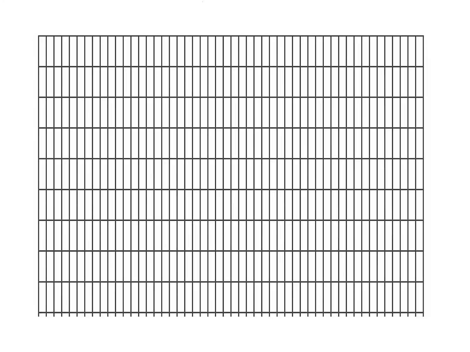 Zaun 2.5 x 1.8m 8/6/8 in anthrazit Doppelstabmattenzaun