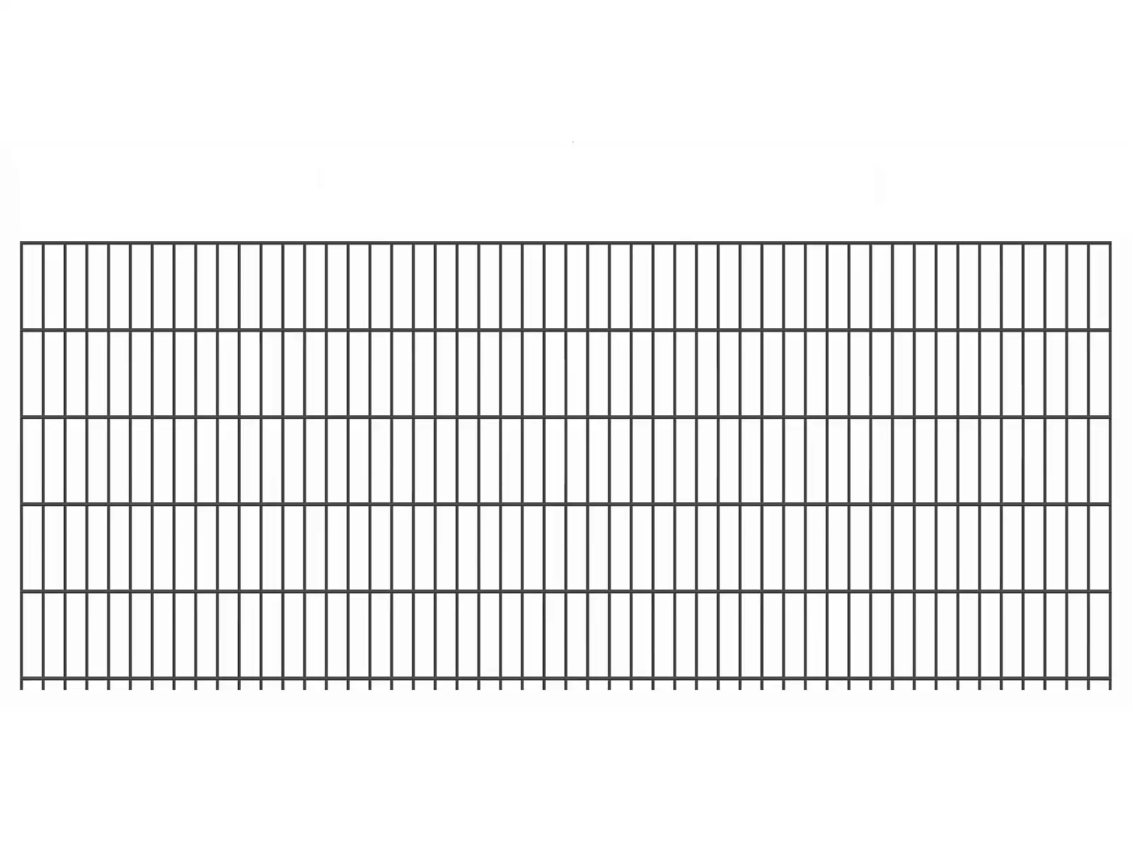 Zaun 2.5 x 1m 8/6/8 in anthrazit Doppelstabmattenzaun Zaun 2.5 x 1m 8/6/8 in anthrazit Doppelstabmattenzaun